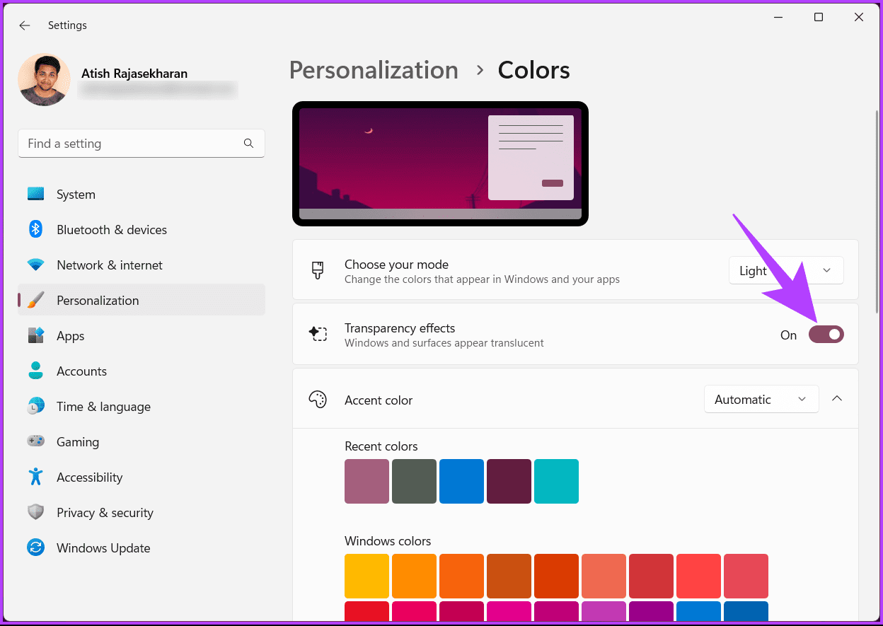 Make-Taskbar-Transparent-in-Windows-11_7 3 طرق لجعل شريط المهام شفافًا في Windows 11