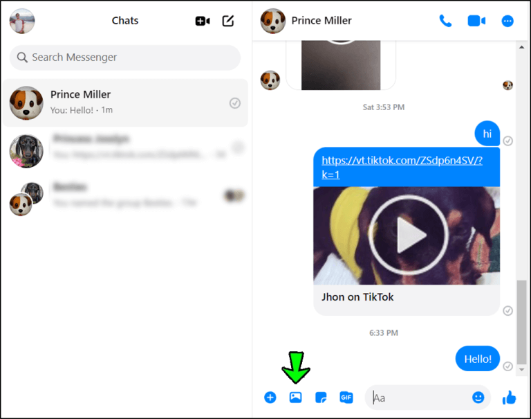 N474.2 كيفية إرسال المرفقات في Facebook Messenger