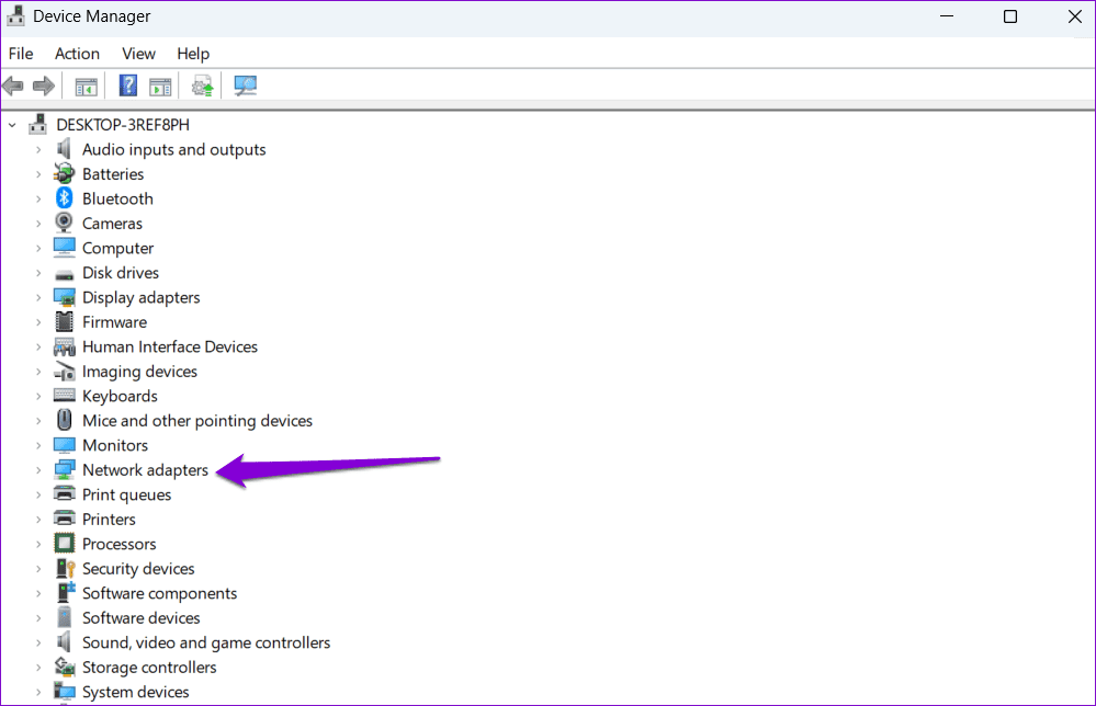Network-Adapters-on-Windows بأفضل 8 طرق لإصلاح لا يمكن الاتصال بنطاق تردد 5 جيجاهرتز للـ Wi-Fi على Windows 11
