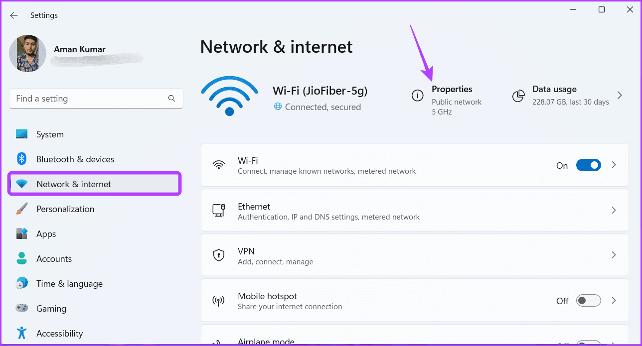 Network-internet أفضل 3 طرق للتحقق من سرعة محول الشبكة على Windows 11