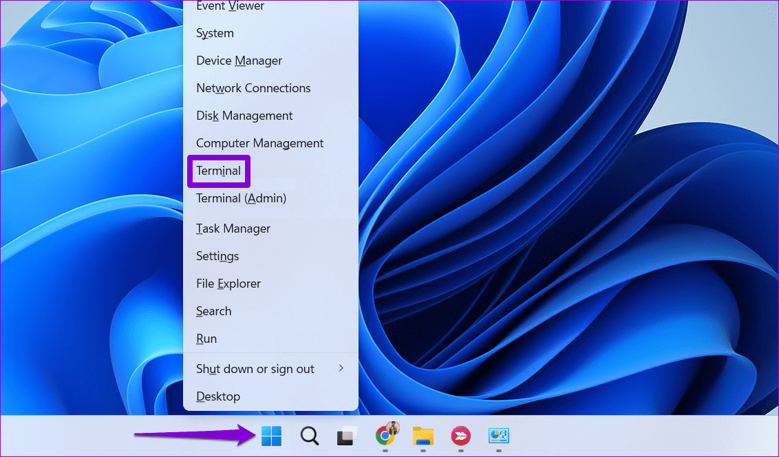 Open-Terminal-on-Windows-11 بأفضل 8 طرق لإصلاح لا يمكن الاتصال بنطاق تردد 5 جيجاهرتز للـ Wi-Fi على Windows 11