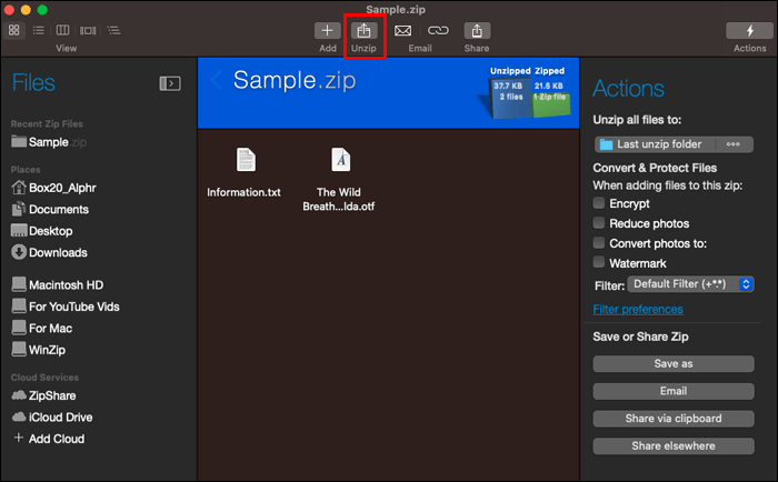 Opening-Zip-Files-with-WinZip-on-a-Mac-4 كيفية فتح ملف Zip