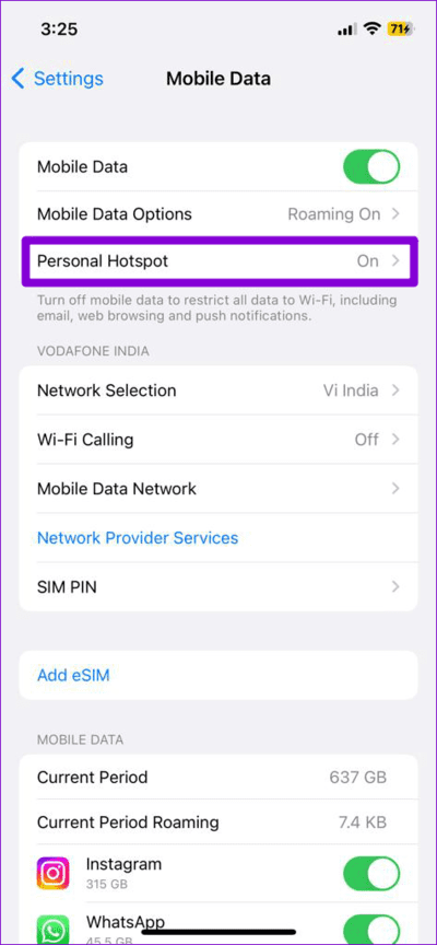 Personal-Hotspot-on-iPhone أفضل 9 طرق لاستعادة نقطة الاتصال الشخصية المفقودة على iPhone