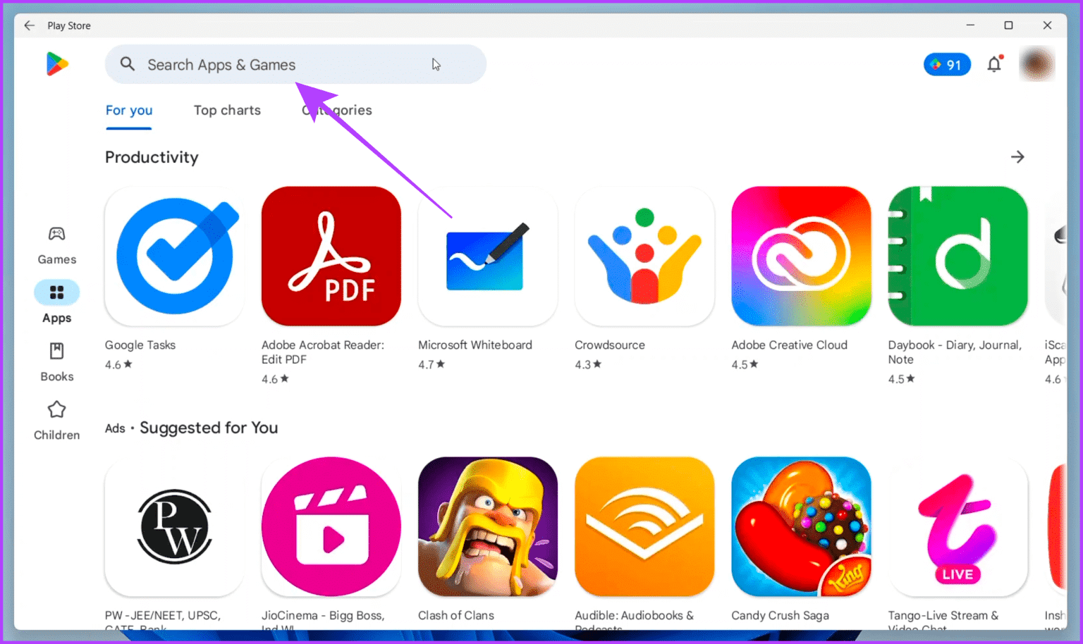 Play-Store-On-Windows-1536x914-1 كيفية استخدام Threads على جهاز الكمبيوتر و Mac