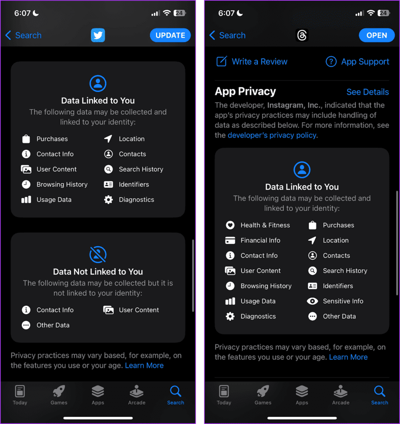 Privacy-Features Twitter مقابل Threads من Instagram: ما هي الاختلافات