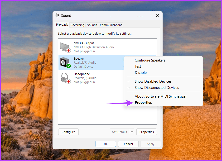 Properties-6 أفضل 5 طرق لإصلاح عدم عمل مسجل الصوت على Windows 11