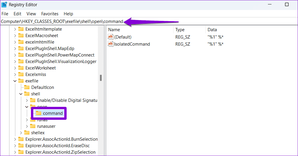 Registry-Editor-Window-9 أفضل 6 طرق لإصلاح تعذر تشغيل ملفات EXE على Windows 11