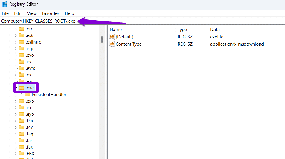 Registry-Editor-on-Windows-9 أفضل 6 طرق لإصلاح تعذر تشغيل ملفات EXE على Windows 11