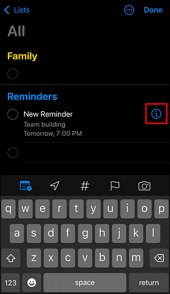 Reminders-2 كيفية جدولة إرسال رسالة نصية في IMessage