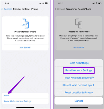 Reset-Network-Settings-on-iPhone-3 أفضل 5 إصلاحات لعدم ظهور مشاهدات قصص Instagram على iPhone و Android