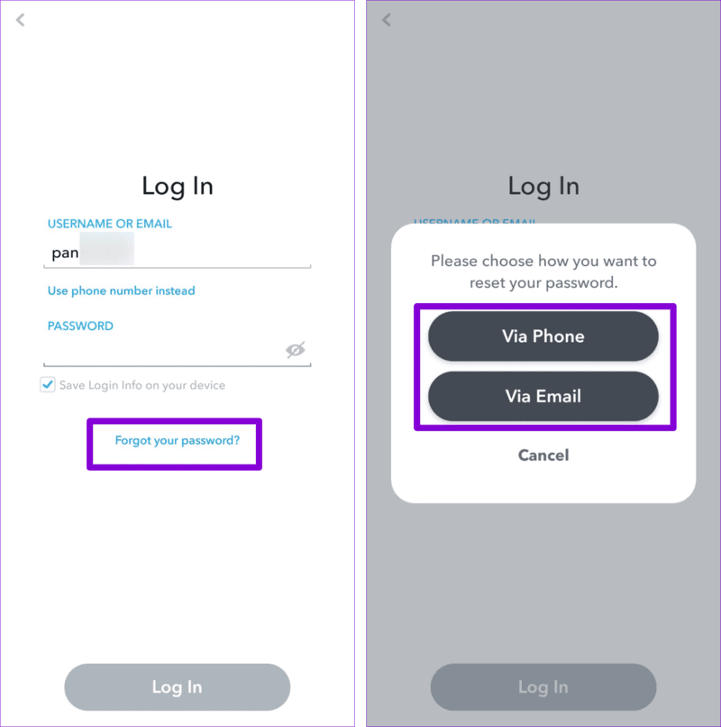 Reset-Snapchat-Password-1524x1536-1 أفضل 7 طرق لإصلاح تعذر تسجيل الدخول إلى Snapchat على Android و iPhone