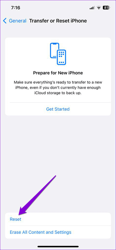 Reset-iPhone-7 أفضل 9 طرق لاستعادة نقطة الاتصال الشخصية المفقودة على iPhone