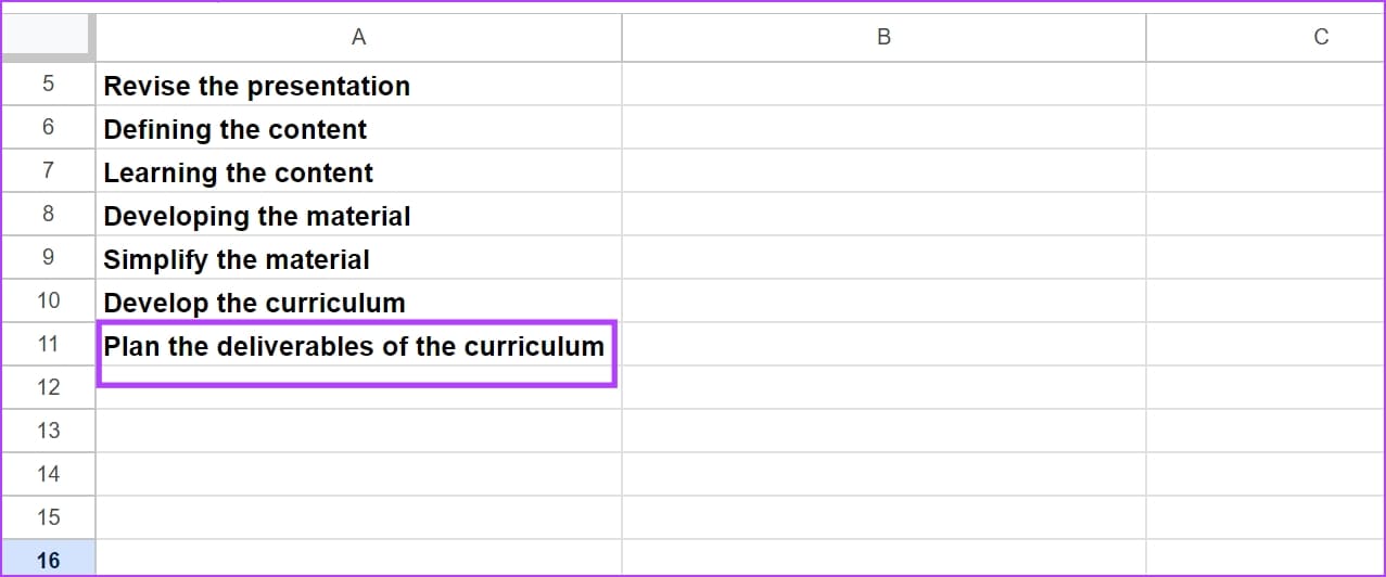 Resized كيفية تغيير حجم الخلية في Google Sheets