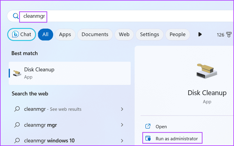 Run-disk-cleanup أفضل 7 طرق لإصلاح خطأ "لا يمكن إنشاء نقطة استعادة 0x80042306" في Windows