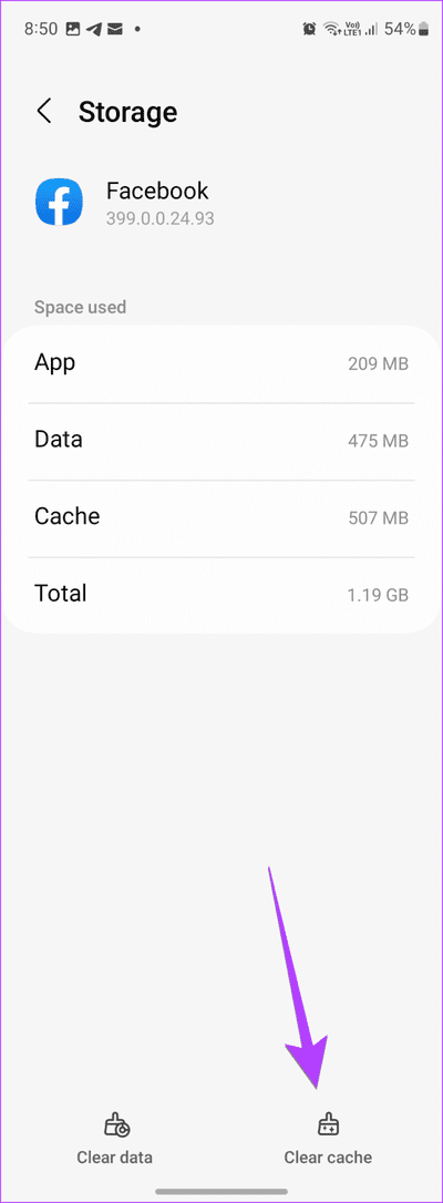 Samsung-Apps-Facebook-Storage-Clear-Cache 4 طرق لمسح ذاكرة التخزين المؤقت في هواتف Samsung Galaxy