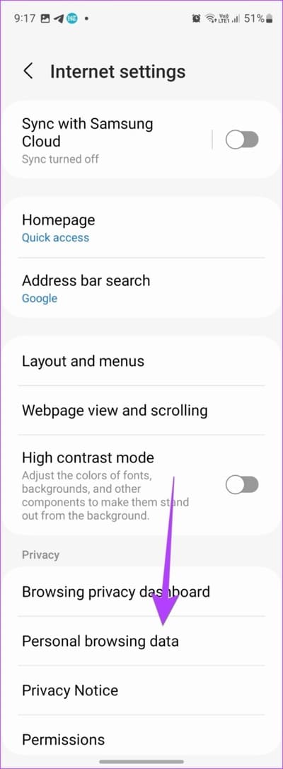 Samsung-Internet-Browsing-566x1536-1 4 طرق لمسح ذاكرة التخزين المؤقت في هواتف Samsung Galaxy