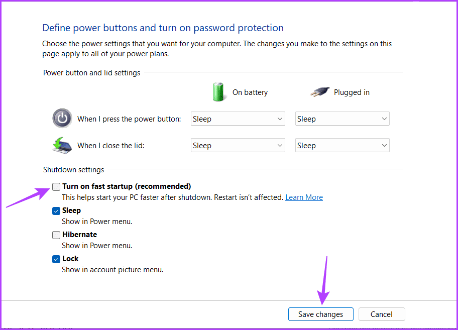 Save-changes-button أفضل 5 طرق لإصلاح عدم ظهور خيار التمهيد المزدوج على Windows 11