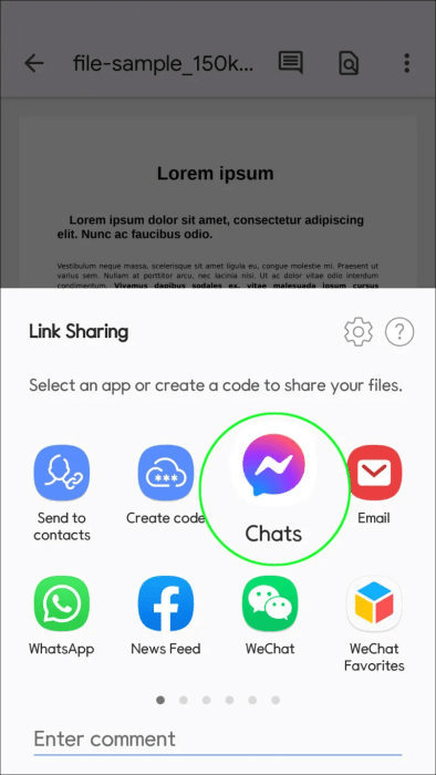Screenshot_20211114-181731_Link-Sharing-1-e1688755634680 كيفية إرسال المرفقات في Facebook Messenger