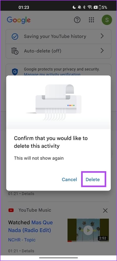 Select-Delete-3 كيفية عرض وحذف سجل YouTube Music