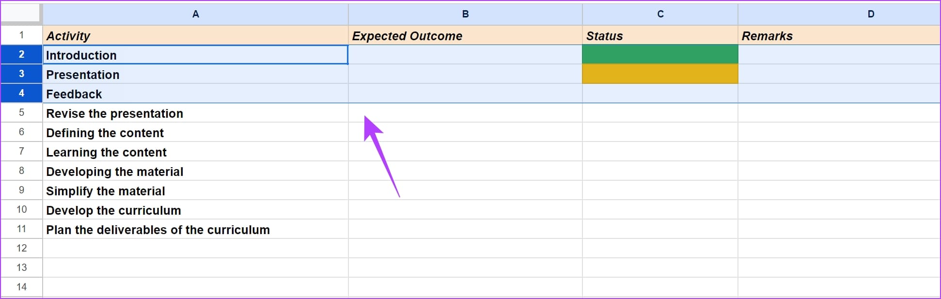 كيفية تغيير حجم الخلية في Google Sheets - %categories