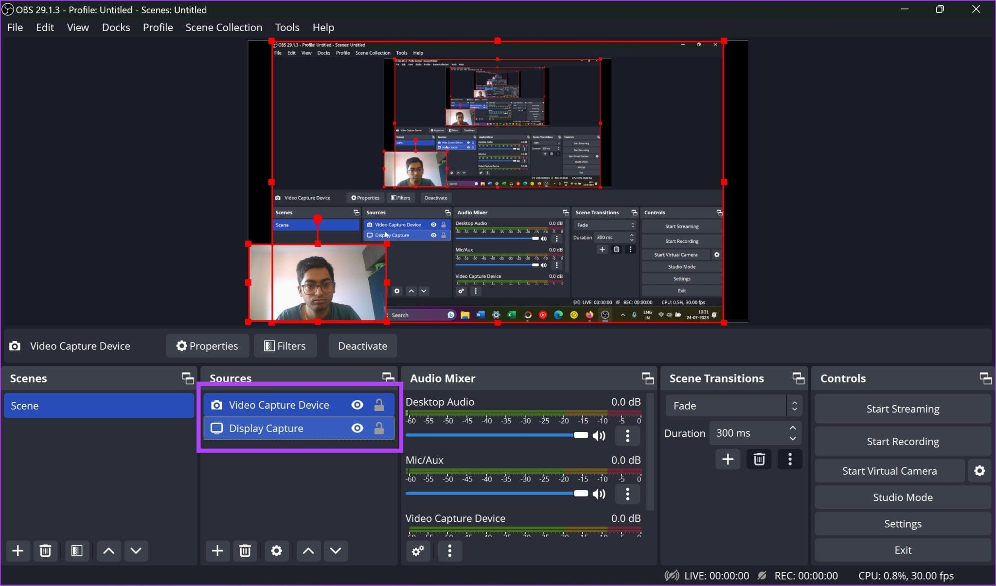 Select-all-sources-2048x1206-1 كيفية إعداد الكاميرا الافتراضية OBS  على نظامي التشغيل Windows و Mac