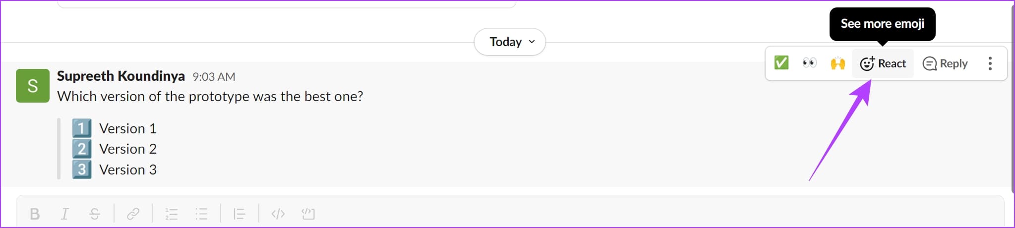 Send-Emojis طريقتان لإنشاء استطلاع في Slack على أي جهاز