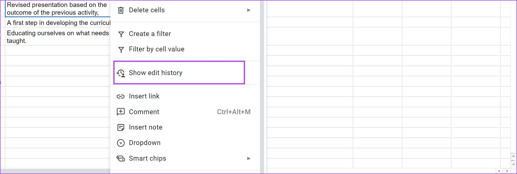 Show-Edit-History كيف ترى سجل التحرير في Google Sheets وماذا تفعل إذا لم تتمكن من ذلك
