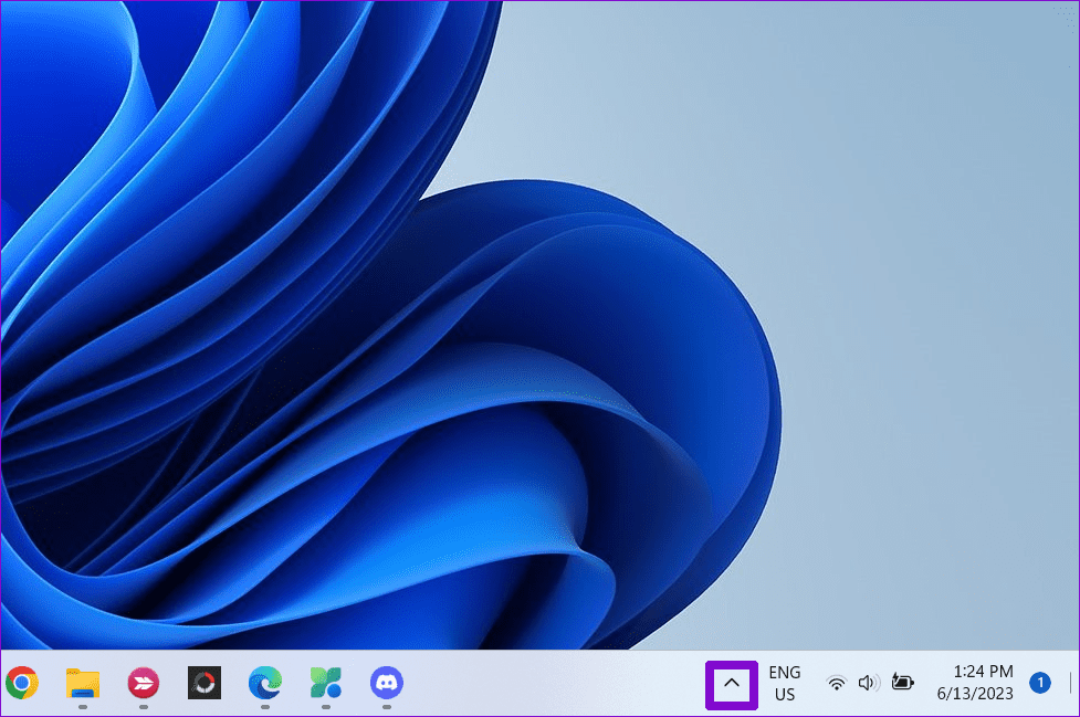Show-Hidden-Icons-on-Taskbar-1 أفضل 6 طرق لإصلاح عدم اكتشاف Discord للألعاب على Windows