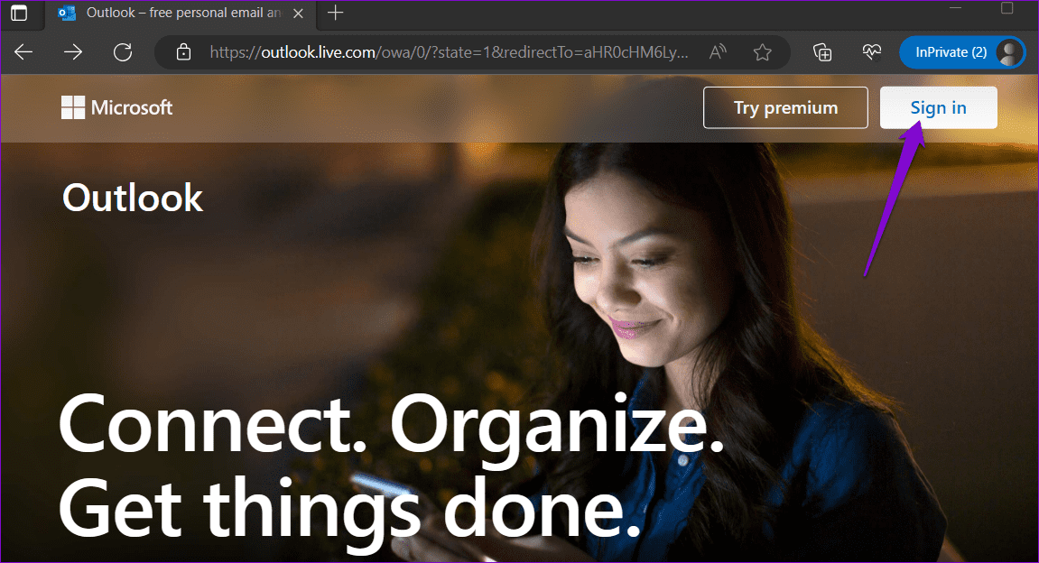 Sign-Into-the-Outlook-App أفضل 6 طرق لإصلاح عدم حفظ المسودات في Microsoft Outlook على Windows