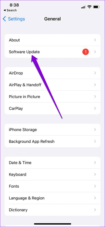 Software-Update-on-iPhone-4 أفضل 9 طرق لاستعادة نقطة الاتصال الشخصية المفقودة على iPhone