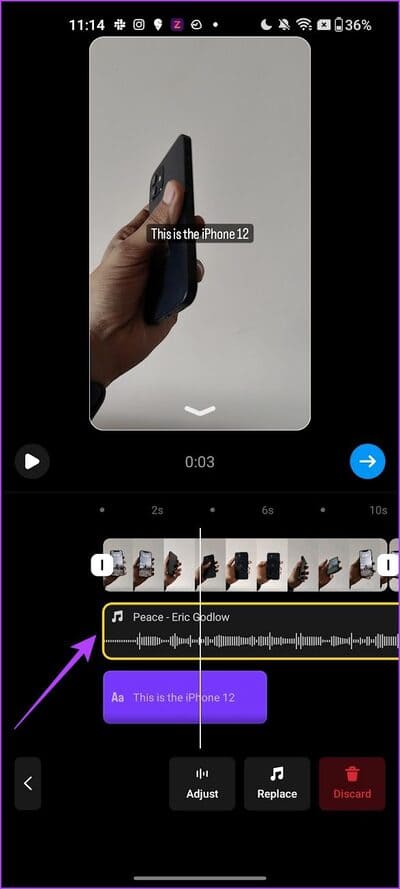 Song-Added كيفية تحرير Reels باستخدام محرر Instagram المدمج