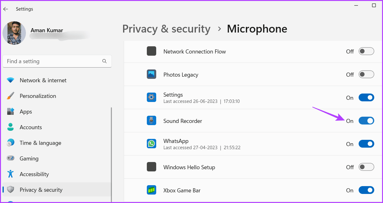 Sound-recorder أفضل 5 طرق لإصلاح عدم عمل مسجل الصوت على Windows 11