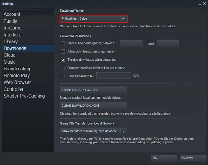 كيفية إصلاح خطأ Steam Manifest غير متوفر - %categories
