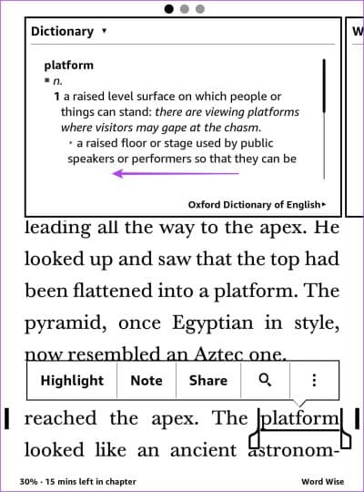 Swipe-Left-1-e1688666211256 كيفية استخدام القاموس في أي جهاز Kindle: دليل شامل