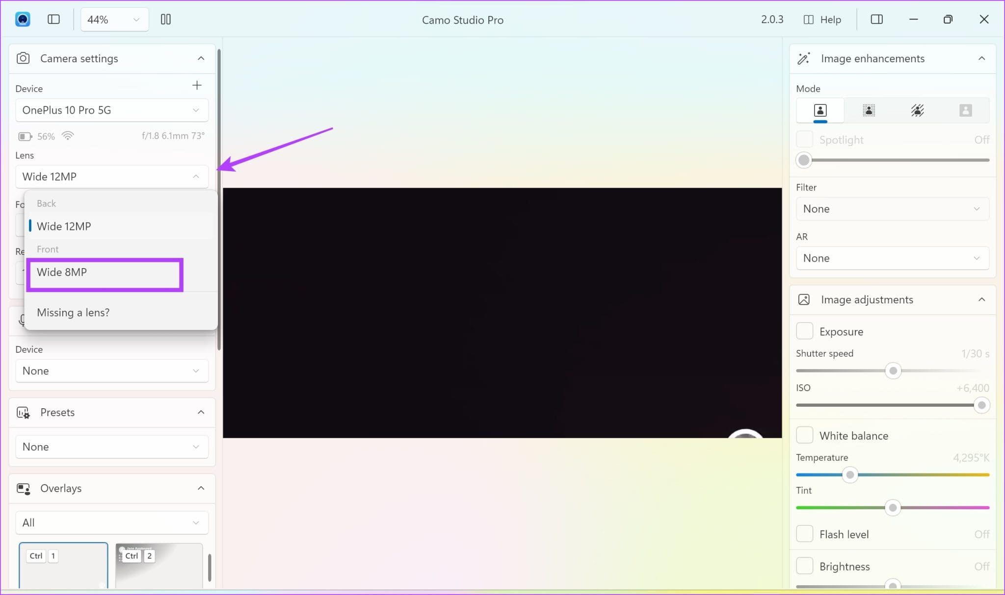 Switch-Camera-2048x1214-1 كيفية استخدام هاتفك ككاميرا ويب على جهاز الكمبيوتر وMac