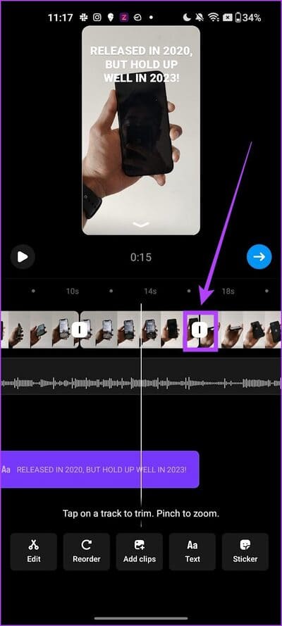 Tap-for-Transitions كيفية تحرير Reels باستخدام محرر Instagram المدمج