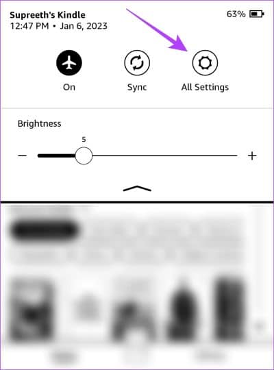 Tap-on-All-Settings-e1688665933541 كيفية استخدام القاموس في أي جهاز Kindle: دليل شامل