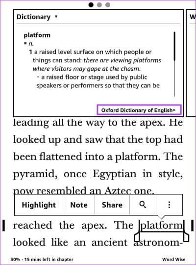 Tap-on-Dictionary-e1688666031703 كيفية استخدام القاموس في أي جهاز Kindle: دليل شامل