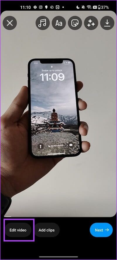 Tap-on-Edit-Video كيفية تحرير Reels باستخدام محرر Instagram المدمج