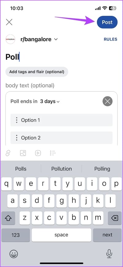 كيفية إجراء استطلاع على Reddit للويب و iPhone و Android - %categories