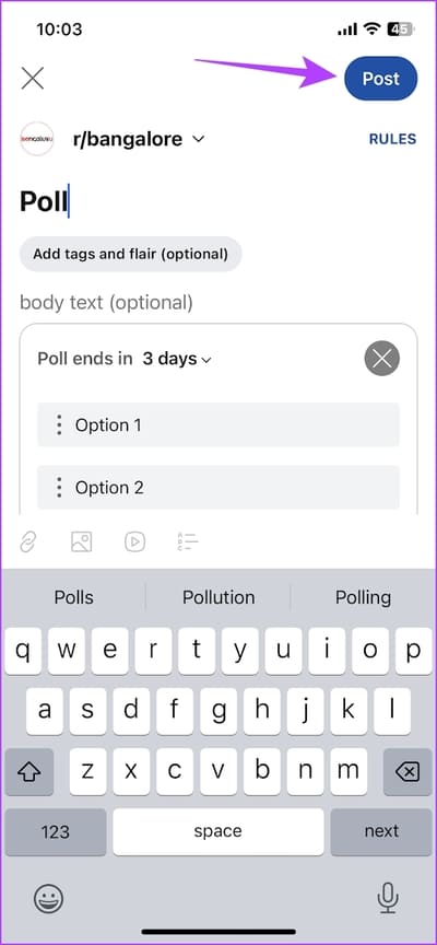 Tap-on-Post كيفية إجراء استطلاع على Reddit للويب و iPhone و Android