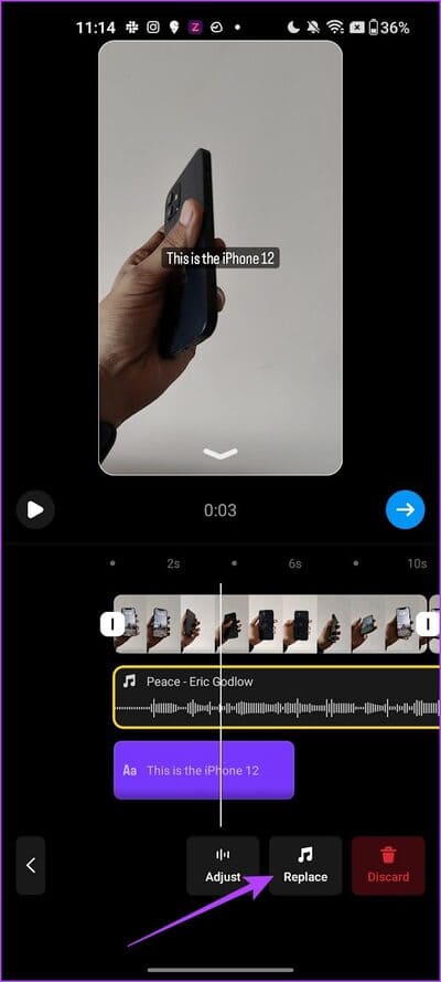 Tap-on-Replace كيفية تحرير Reels باستخدام محرر Instagram المدمج