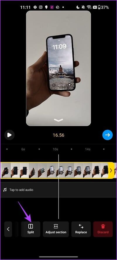 Tap-on-Split كيفية تحرير Reels باستخدام محرر Instagram المدمج