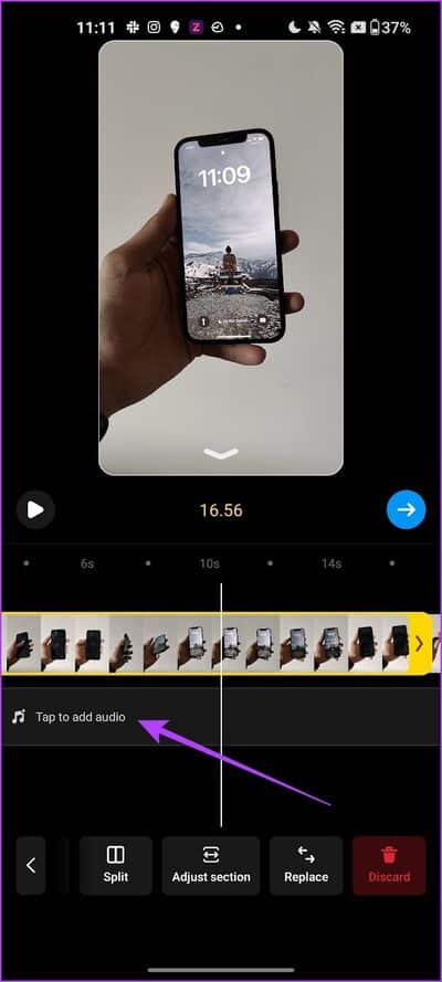 Tap-to-Add-Music كيفية تحرير Reels باستخدام محرر Instagram المدمج
