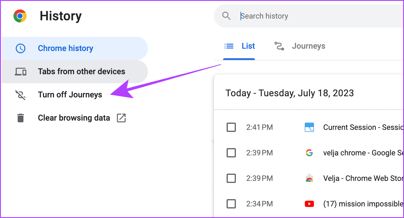 Turn-Off-Journeys-in-Chrome-Step-2 ما هي الرحلات في Chrome وكيفية استخدامها