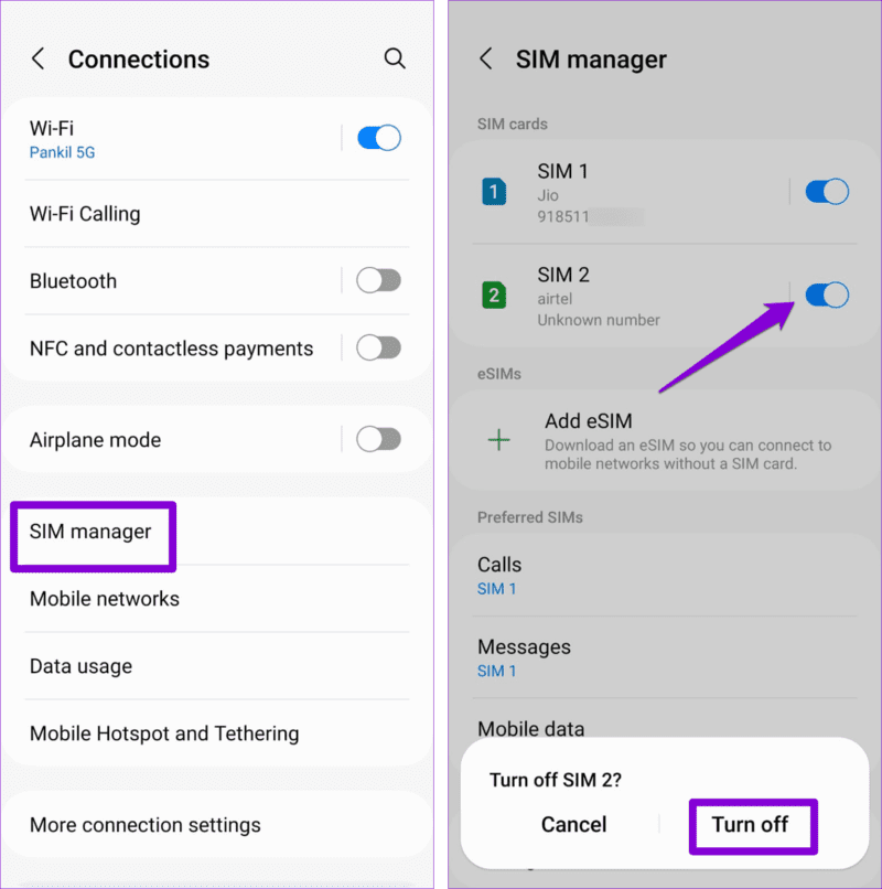 Turn-Off-SIM-on-Android-1-1524x1536-1 أهم 7 إصلاحات لخطأ "مشكلة في الاتصال أو رمز MMI غير صالح" على Android