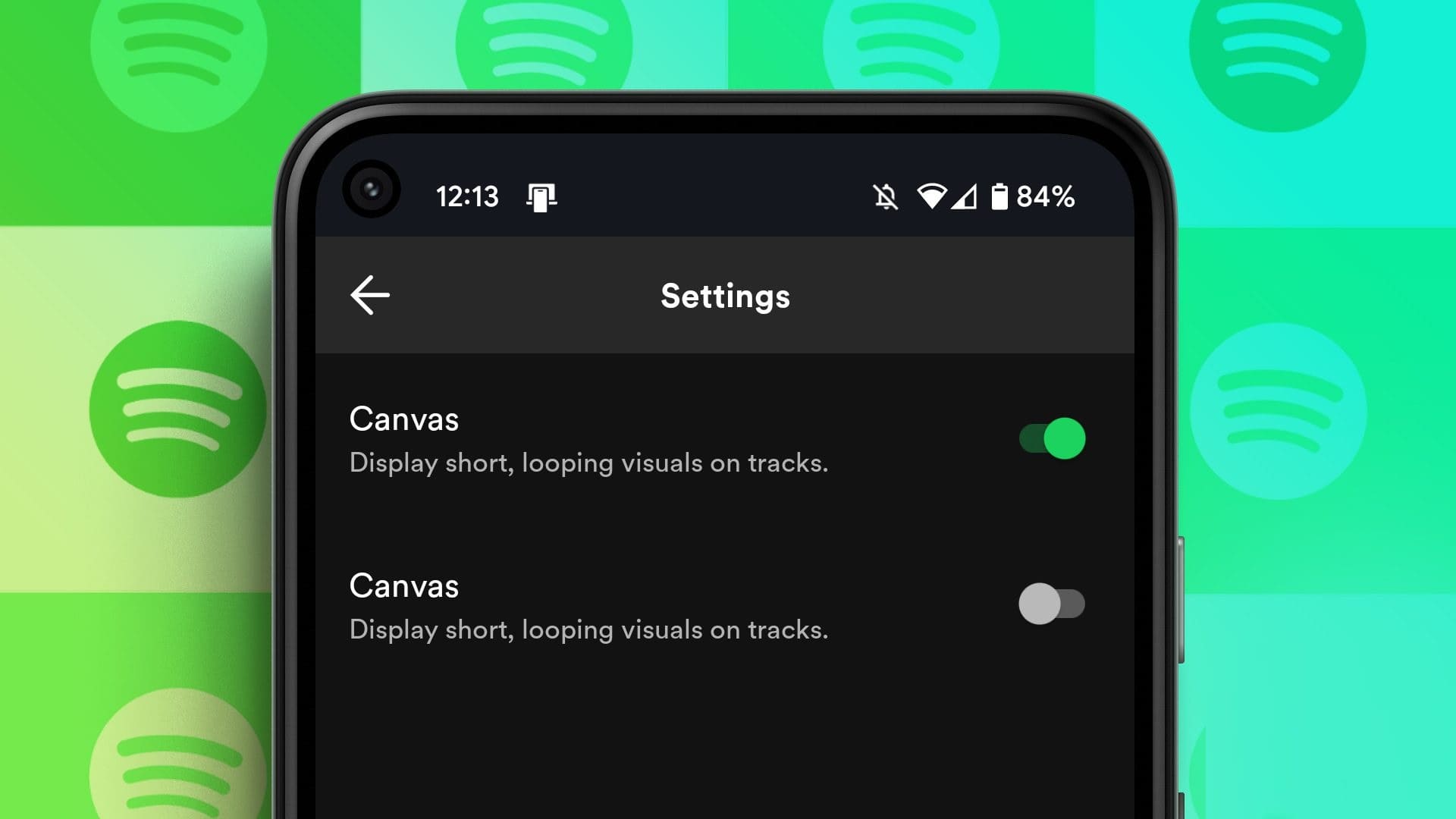 كيفية تشغيل أو إيقاف تشغيل Spotify Canvas - %categories