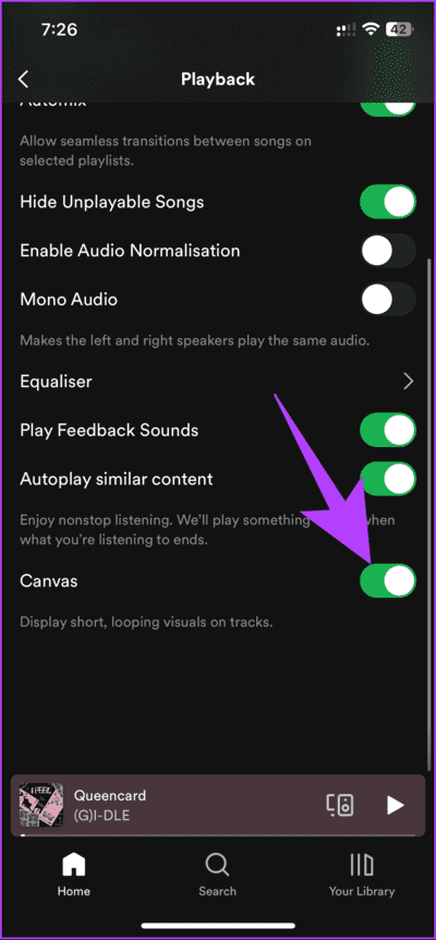 كيفية تشغيل أو إيقاف تشغيل Spotify Canvas - %categories