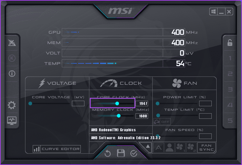 Underclock-the-GPU أفضل 7 طرق لإصلاح خطأ "فشل nvlddmkm.sys" في Windows