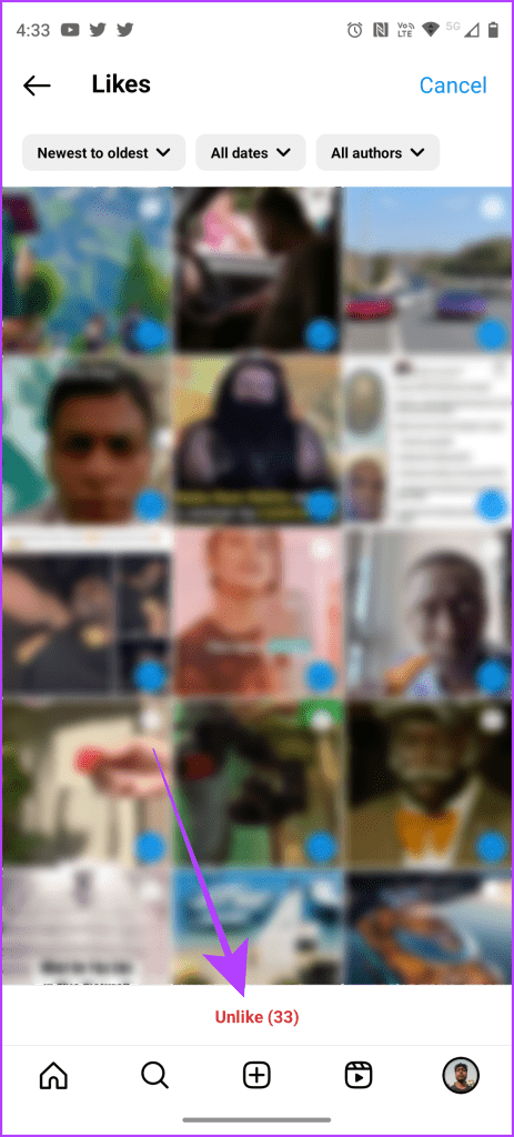 Unlike-All-Photos-on-Instagram-at-Once-463x1024-1 كيفية إلغاء الإعجاب أو إلغاء حفظ جميع المنشورات على Instagram دفعة واحدة
